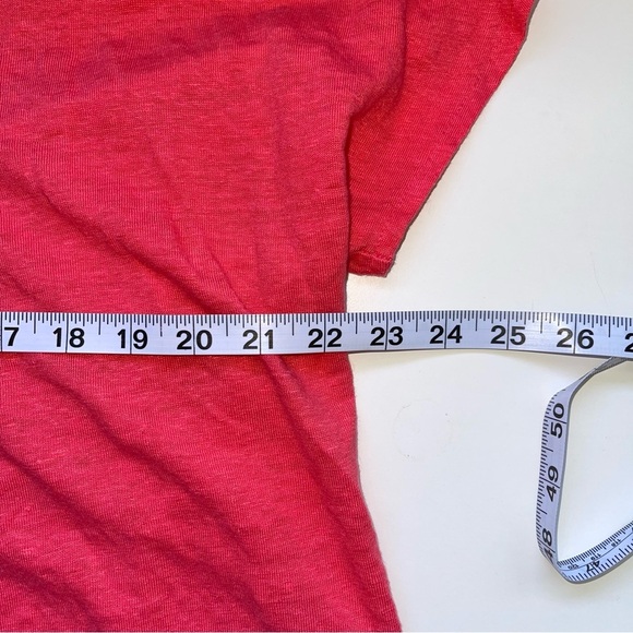 Chico’s 100% Linen Hot Pink Collared Split Neck Cap Sleeve Top 3 Xlarge Women’s - Picture 6 of 10